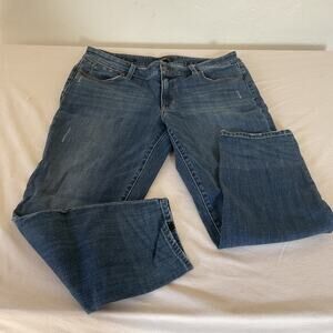 Talbots Womens 12P Petite Boyfriend Jeans Dark Wash Flawless Five Pocket Denim